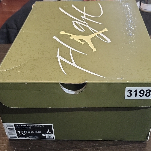 Air Jordan 4 Retro SE Craft 'Olive' (2023) M10.5/W12 EUC W/OG BOX - Picture 11 of 11